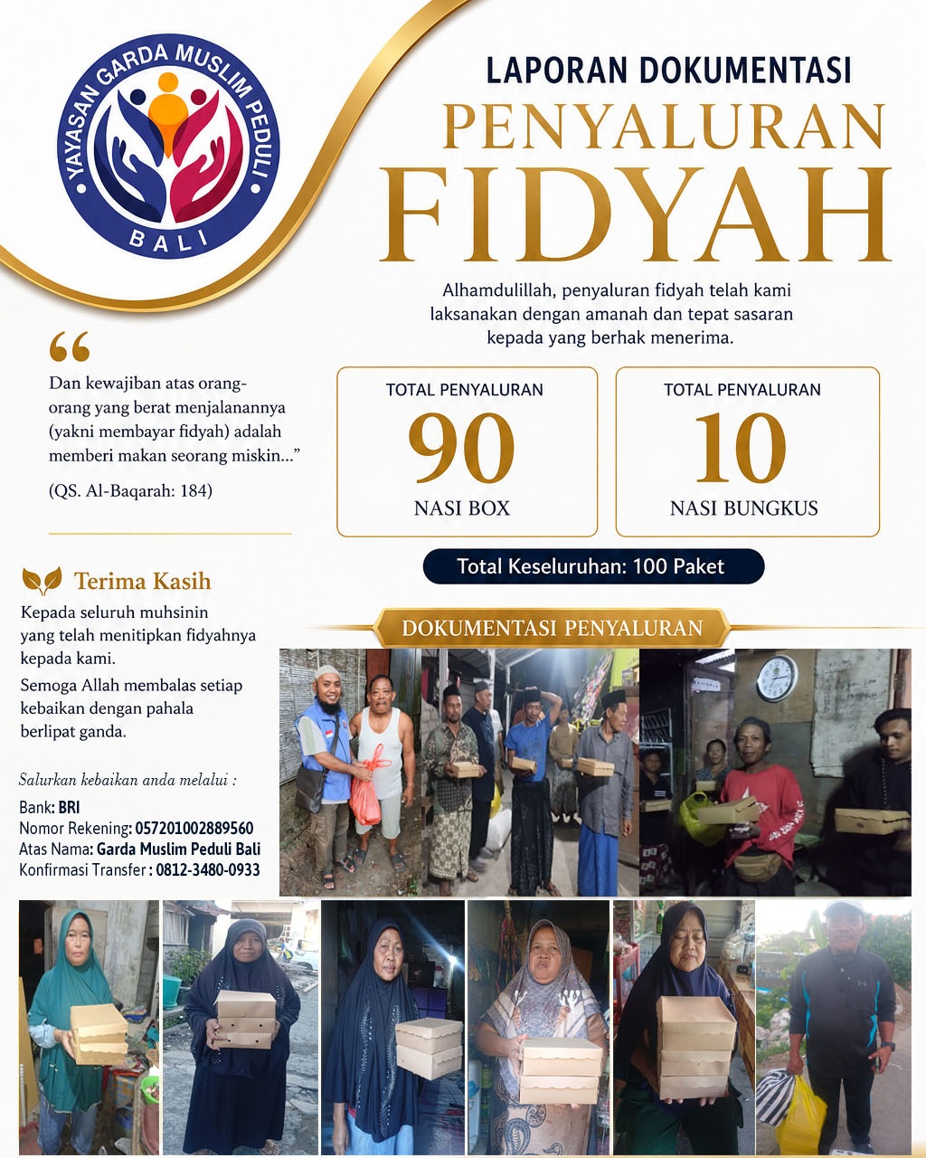 Salurkan Berkah Fidyah — 100 Paket Makanan untuk Mereka yang Berhak